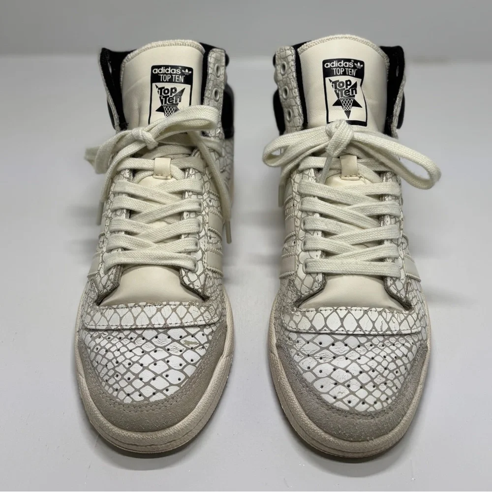 Adidas Top Ten Hi Snakeskin Women’s Size 8 Rare Retro High Top Sneakers - Picture 4 of 16